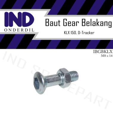 IND Onderdil Baut 8x14-M8X14 Gear Gigi Belakang Motor for Kawasaki KLX 150 or D Tracker