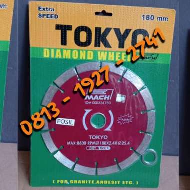 Tokyo 180Mm Diamond Wheel Mata Gerinda Potong Aspal, Granit 7 Inc