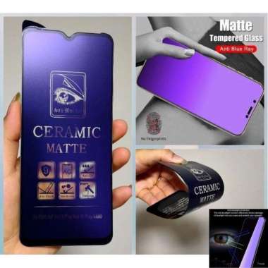 Promo Tempered Glass Ceramic Oppo A57 4G / A57 5G Matte Anti Blue Ray 9D Full Cover Oppo A57 5G
