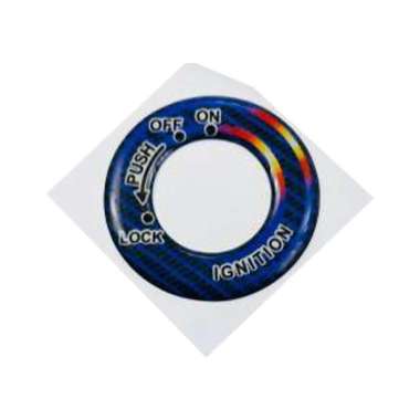 Cahaya Stiker Emblem Logo Yamaha Tutup Kunci Kontak All Mio Sporty- Mio Lama Thailand two tone biru