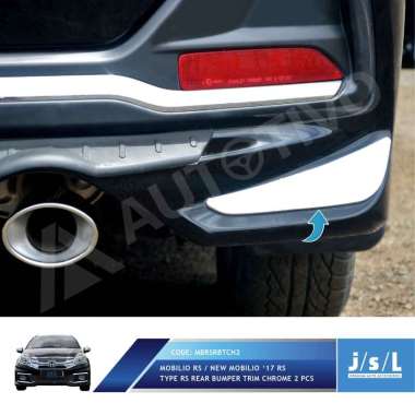 JSL List Bumper Belakang Mobil for Honda Mobilio RS CHROME