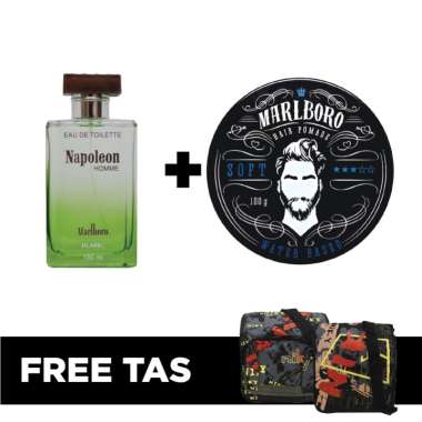 Pomade Marlboro Waterbased Soft + EDT Napoleon Blanc - Free Tas
