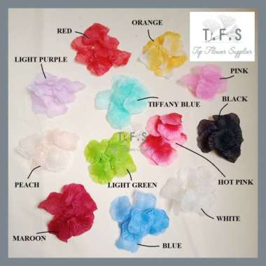 [COD] (100 pcs) Rose Petals Kelopak Bunga Mawar Plastik Buatan warna MAROON