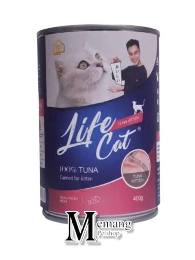 Makanan Kucing Wet Food Kaleng kornet Life Cat 400 Gram Non Whiskas - Tuna Kitten 400 g