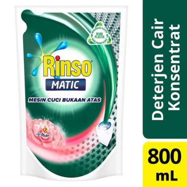 Promo Harga Rinso Detergent Matic Liquid Top Load  800 ml - Blibli