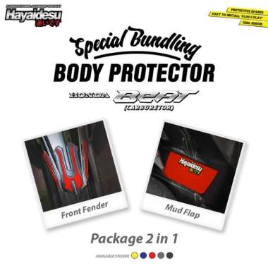 Hayaidesu Beat Karbu Paket Hemat Special Bundle Body Protector MERAH