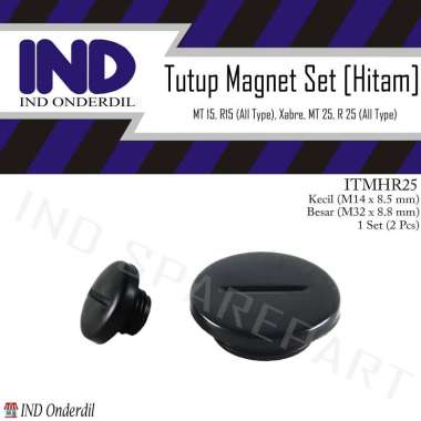 Kancing-Baut-Baud Tutup Block-Blok-Bak Magnet-Mesin Besar-Kecil Hitam Set R25-V 1-2-3 & R15-V1-V2-V3