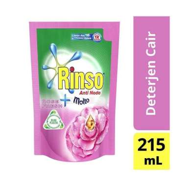 Promo Harga Rinso Liquid Detergent + Molto Pink Rose Fresh 215 ml - Blibli