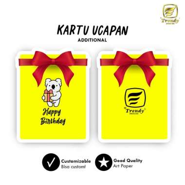 Trendy Kartu Ucapan Custom (Ulang Tahun, Natal, Lebaran, Kado, dll) Natal