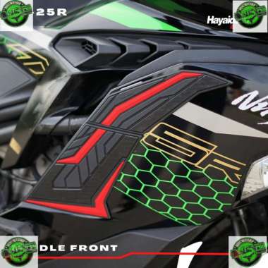 Cover Stiker Rubber Pelindung Bodi Motor Body Protector ZX-25R Middle Front Cover MERAH