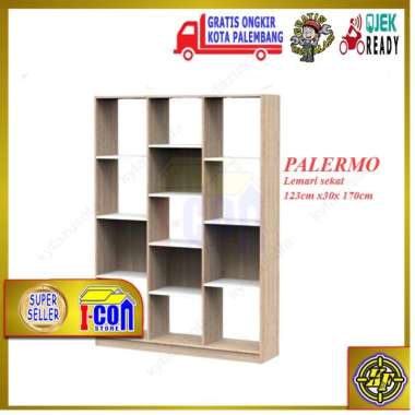 Toppan Rak Buku Palermo BC Lemari Hias Partisi Pembatas Ruangan