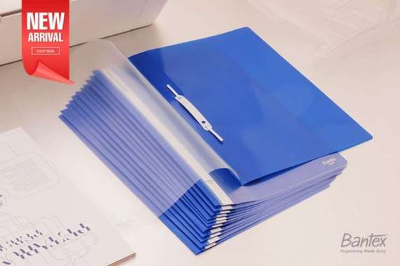 12 pcs Business File F4 Map Plastik Snel Hecter Bantex Cobalt 3224 11