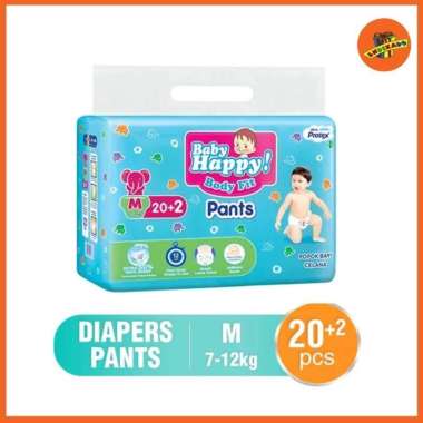Baby Happy Popok Bayi Body Fit Pants M 20 + 2