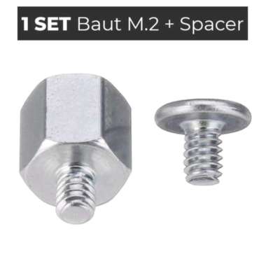 Baut - Spacer untuk M.2 NVMe / mSATA untuk motherboard Komputer/Laptop Baut + Spacer