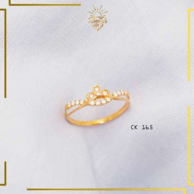 CINCIN EMAS ASLI KADAR 300% DAN KADAR 375% CINCIN BUNGA MAHKOTA CANTIK CK 165 8K