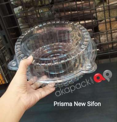 Tray Mika Kue / Tray Mika Plastik / Tray Mika Bulat Kue Bolu isi 10pc Prima New Sifon