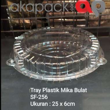 Tray Mika Kue / Tray Mika Plastik / Tray Mika Bulat Kue Bolu isi 10pc SF-256