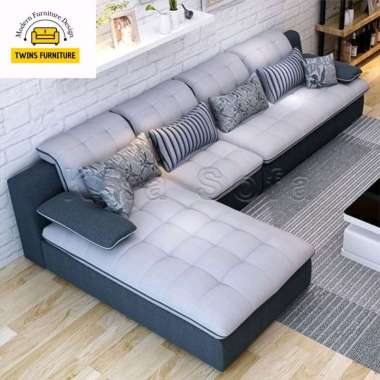 sofa L minimalis modern kursi sofa ruangan bergaransi berkualitas