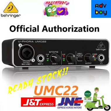 BEHRINGER UMC22 Soundcard Behringer UMC 22 with MIDAS Mic PreAmp