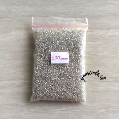 MANIK MANIK MUTE MOTE PAYET WARNA PERAK 100 GRAM 100 gram Perak