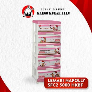 LEMARI PAKAIAN PLASTIK NAPOLLY SFC2 5000 Hello Kitty