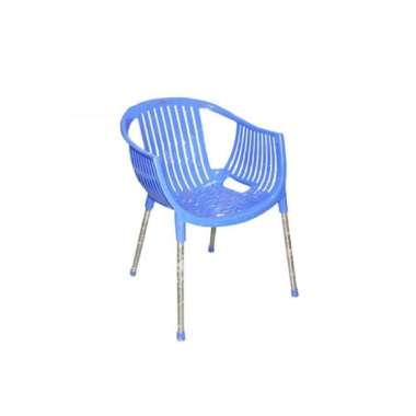 (Gosend/Grab) Kursi Plastik Bangku Senderan Confident Shinpo 293 Biru