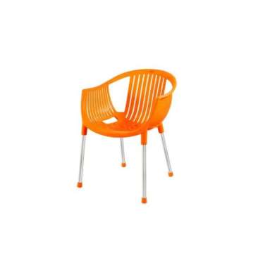 (Gosend/Grab) Kursi Plastik Bangku Senderan Confident Shinpo 293 Orange