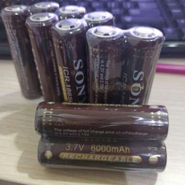 Baterai Cas 18650 Sony 6000mAh Batre 18650 Sony 6000 Mah 3.7V FLAT