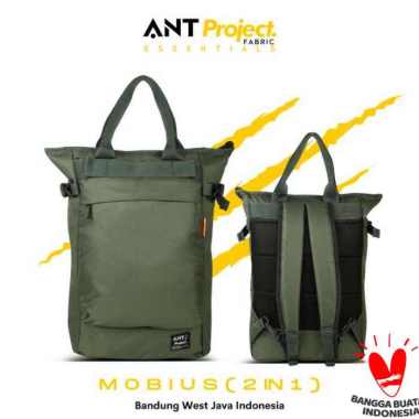 ANT PROJECT - Ransel Pria MOBIUS 2 in 1 - Olive - Tote Bag