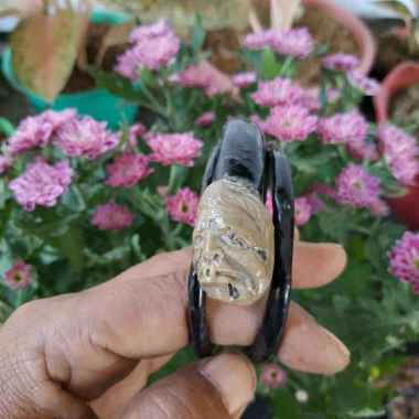 gelang AKAR BAHAR HITAM BONGGOL UKIR HK 79 HITAM