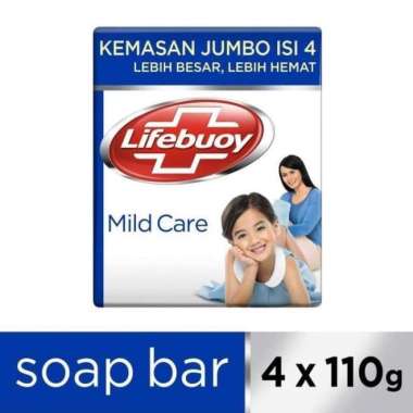 Promo Harga Lifebuoy Bar Soap Mild Care per 4 pcs 110 gr - Blibli