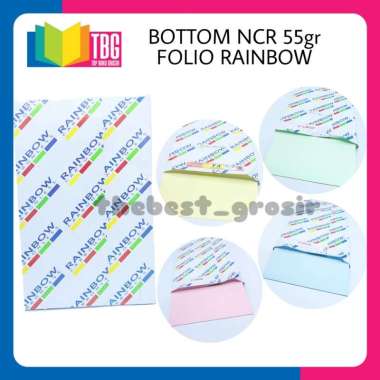 1 RIM (500 LEMBAR) KERTAS BOTTOM NCR 55GR FOLIO RAINBOW / KERTAS NOTA / KERTAS NCR / NCR PAPER BLUE