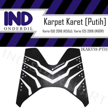 Karpet-Injekan-Pijakan-Alas Kaki-Bordes Karet Putih Honda Vario 125-150 New eSP FI-F1 K59J-K60R 2018