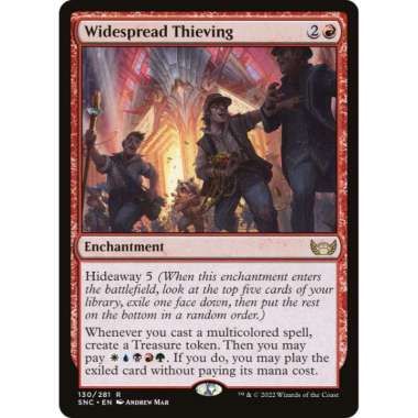 Kartu MTG - Widespread Thieving - SNC - Rare - EN - 130