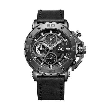 Lelang7 Alexandre Christie Jam Tangan Pria [AC 9205 MC] Black
