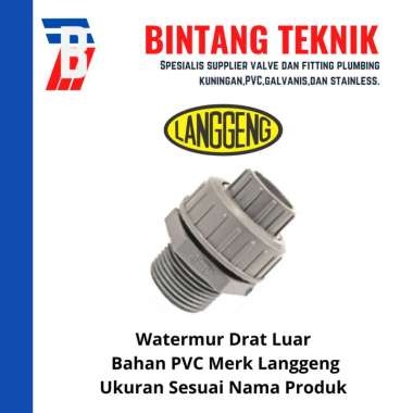 Watermur Drat Luar 1" x Pipa 1/2" PVC Langgeng