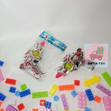 GIFTATOY MAINAN ANAK PISTOL TEMBAK NYALA DAN BERBUNYI BATERAI MURAH