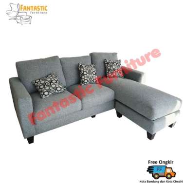 Sofa multifungsi / Sofa Keluarga / Sofa L Rising abu Bandung