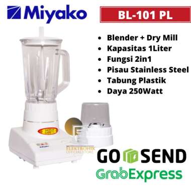 Miyako Blender BL 101PL 1 Liter Plastik/BL101PL/BL101 PL/BL-101PL/ORIGINAL100% MIYAKO/GARANSI RESMI