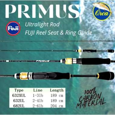 JORAN ULTRALIGHT ORCA PRIMUS 632XUL 632UL 682UL 1-3LB 2-4LB 2-6LB FUJI - 632XUL 632XUL
