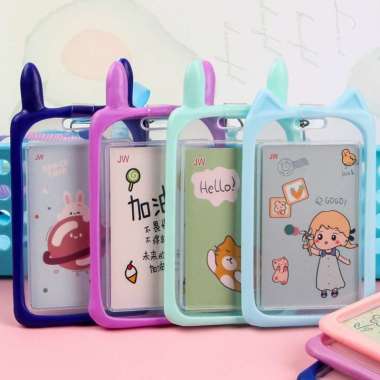 ONE-C324 Name Tag ID Card Holder Gantungan Kartu Nama Atau Panitia Motif Kartun / Tali ID Card Nama 
