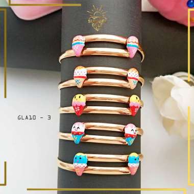 GELANG ANAK EMAS ASLI KADAR 6K (300) DAN KADAR 8K (375) GELANG EMAS ANAK GELANG ICE CREAM GELANG BAL