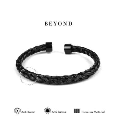 Emrys Bracelet BEYOND Real Titanium Anti Karat Gelang Titanium Pria Wanita GOLD