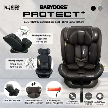 Carseat Babydoes Protect + / Kursi Mobil Anak BLACK