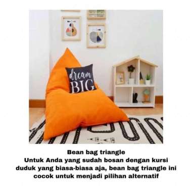 Kursi malas bean bag / kursi sofa santai / kursi bean bag triangle