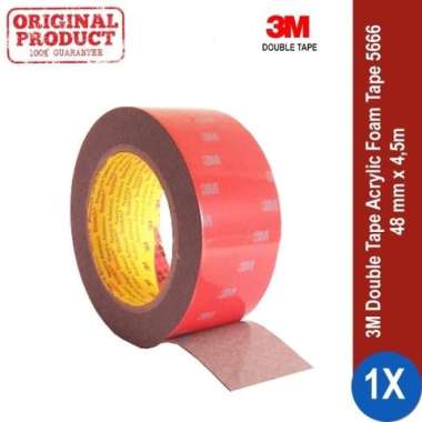 3M Double Tape AFT Acrylic Foam Tape - Tebal 1.1 mm Size 48 mm x 4.5 m MERAH