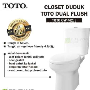 CLOSET DUDUK TOTO CW 421 J PUTIH CW421 ECOWASHER