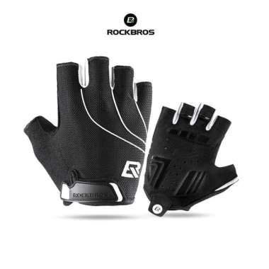 Rockbros Bike Gloves Half Finger Sarung Tangan Sepeda [S107] S Hitam