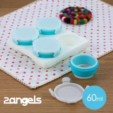 2Angels Silicone Baby Food Storage Cup 60ml Blue