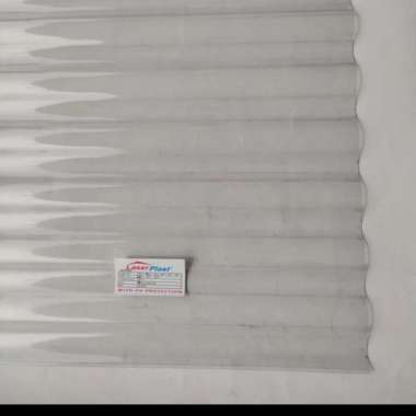 Seng LaserPlast UV Gelombang Bening 180 200 240 300 cm tebal 0.75 mm 240 cm